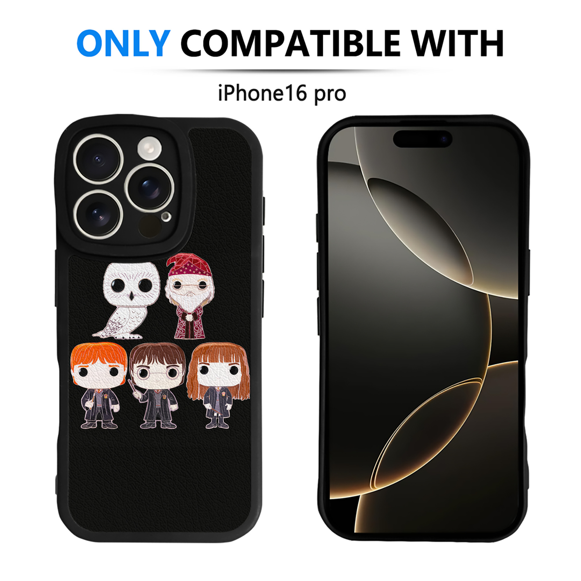 （画像用） Harry Potter ハリー・ポッターシリーズ 【iPhone 16シリーズ対応】シリコンスマホケース（レザー調） 材質：シリコン